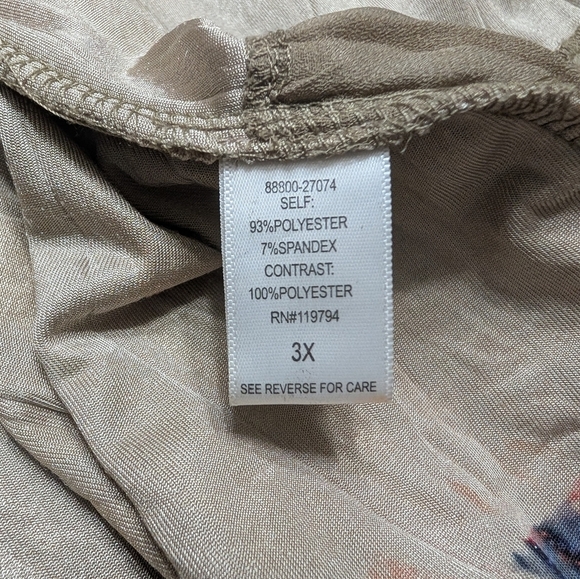 Live & Let Live Rustic Red and Orange Velvet Kimono Boho Whimsical Cardigan 3X - Picture 5 of 9